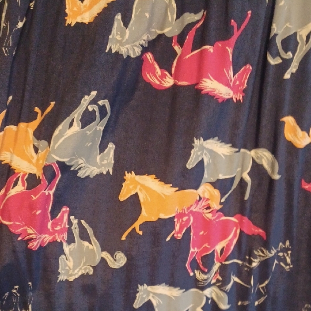 Modcloth Medium Colorful Horse Print Skirt - Picture 3 of 3